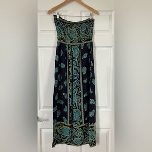 EUC strapless boho maxi sundress size L